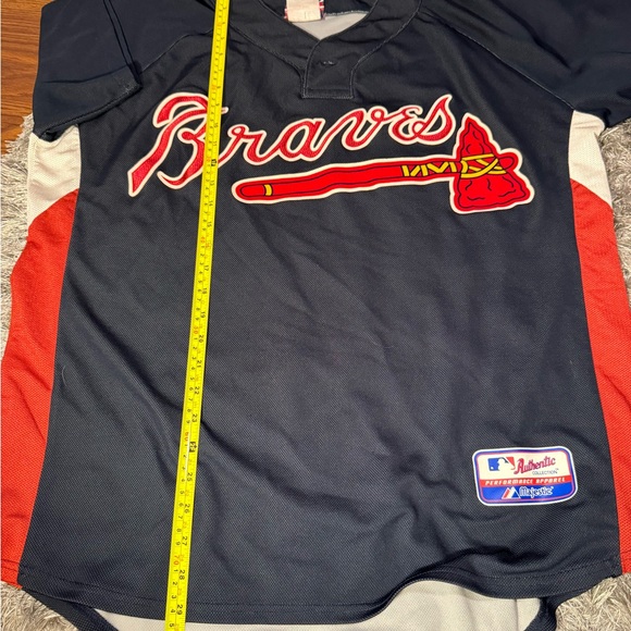 Atlanta Braves Baseball Jersey #13 Mens L/XL Majestic Cool Base - Picture 4 of 5